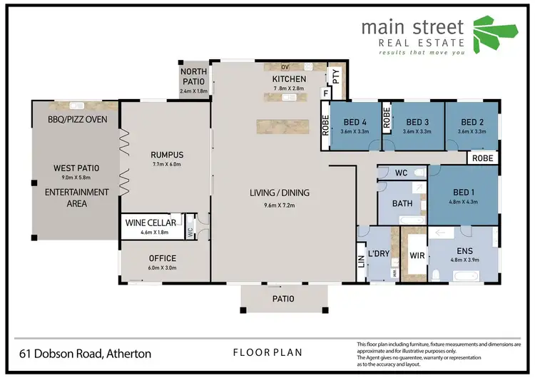 Floorplan of Homely rural property listing, 61 Dobson Road, Atherton QLD 4883