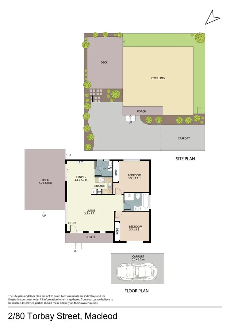 Floorplan of Homely unit listing, 2/80 Torbay Street, Macleod VIC 3085