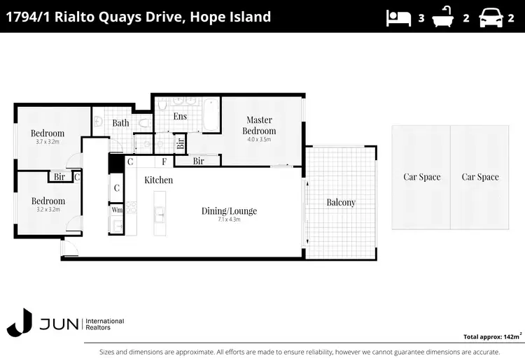 Floorplan of Homely apartment listing, 1794/1 Rialto Quay Drive, Hope Island QLD 4212