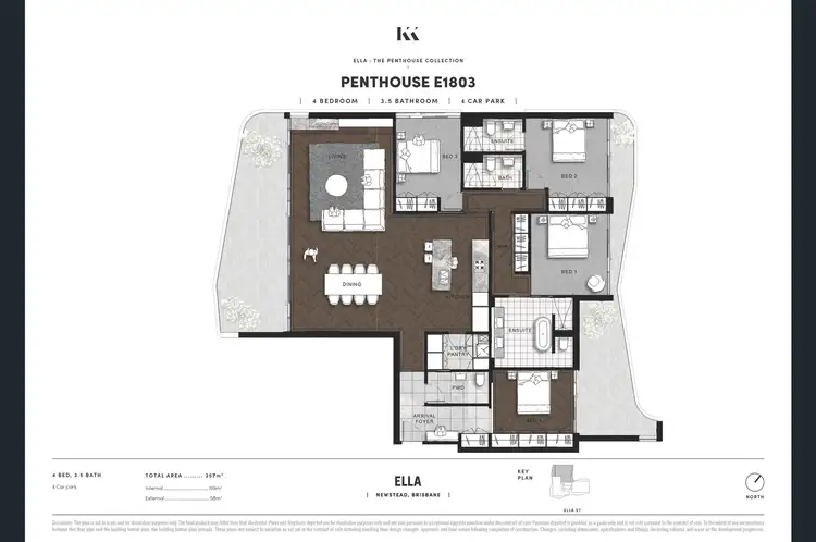Floorplan of Homely apartment listing, 14 Ella Street, Newstead QLD 4006