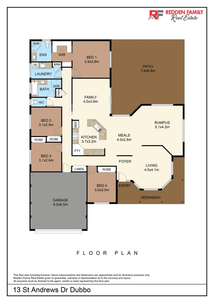 Floorplan of Homely house listing, 13 Saint Andrews Drive, Dubbo NSW 2830