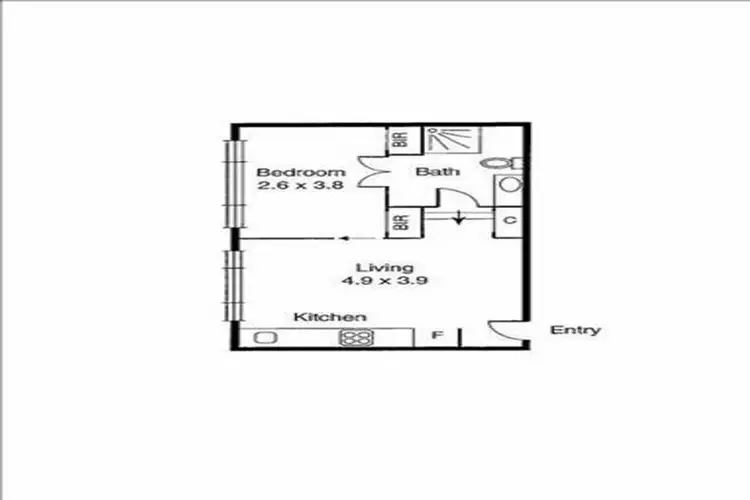 Floorplan of Homely apartment listing, 512/115 Swanston Street, Melbourne VIC 3000