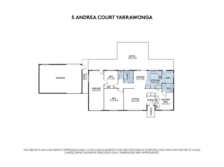 Floorplan of Homely house listing, 5 Andrea Court, Yarrawonga VIC 3730