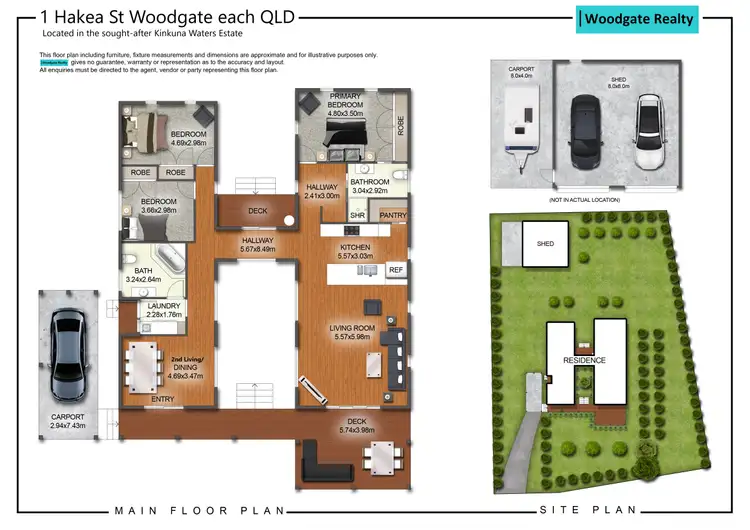 Floorplan of Homely house listing, 1 Hakea St, Woodgate QLD 4660