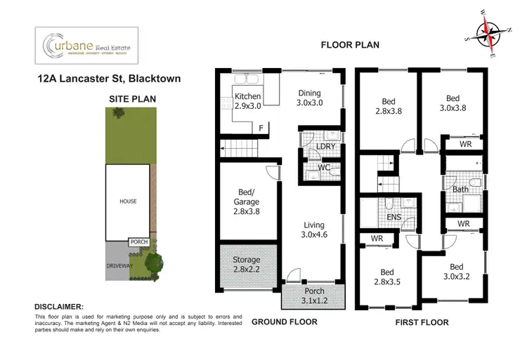 Floorplan of Homely townhouse listing, 12A Lancaster Street, Blacktown NSW 2148