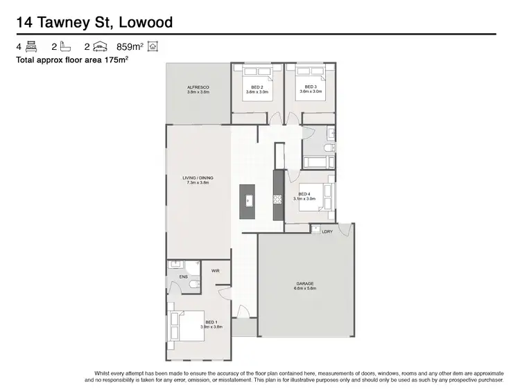 Floorplan of Homely house listing, 14 TAWNEY STREET, Lowood QLD 4311