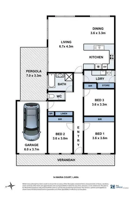 Floorplan of Homely house listing, 14 Maria Court, Lara VIC 3212