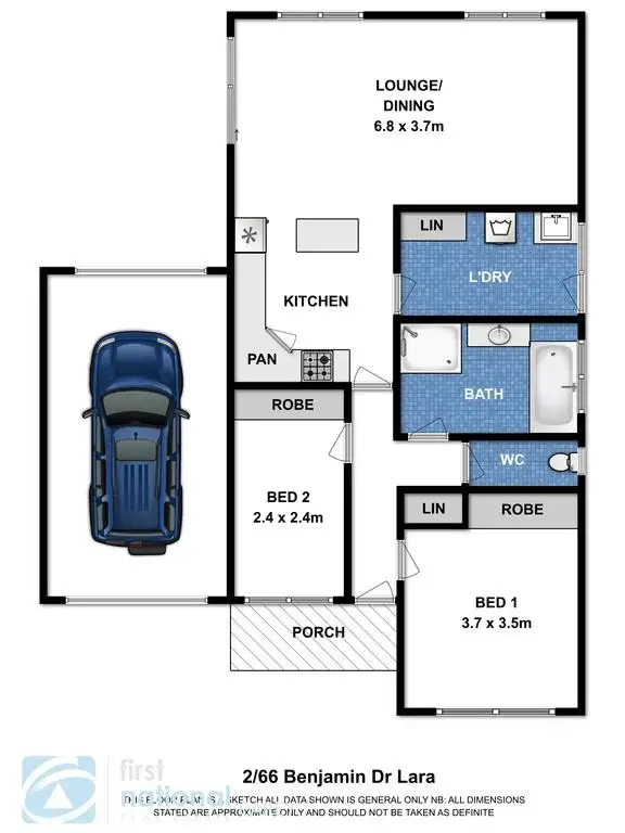 Floorplan of Homely house listing, 2/66-68 Benjamin Drive, Lara VIC 3212