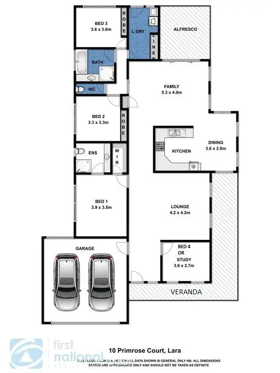 Floorplan of Homely house listing, 10 Primrose Court, Lara VIC 3212