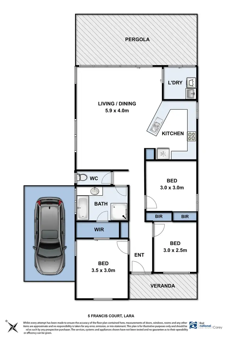 Floorplan of Homely house listing, 5 Francis Court, Lara VIC 3212