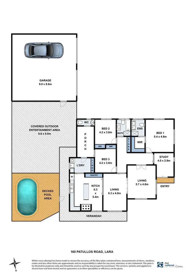 Floorplan of Homely house listing, 160 Patullos Road, Lara VIC 3212