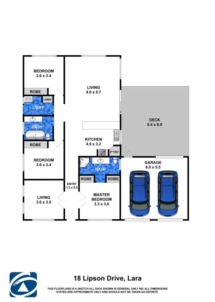 Floorplan of Homely house listing, 18 Lipson Drive, Lara VIC 3212