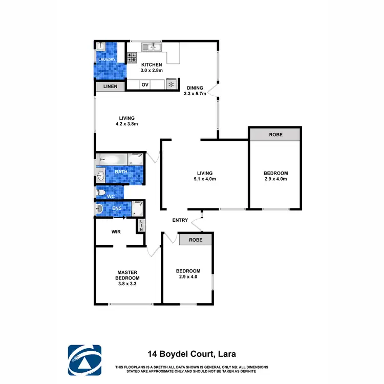 Floorplan of Homely house listing, 14 Boydell Crt, Lara VIC 3212