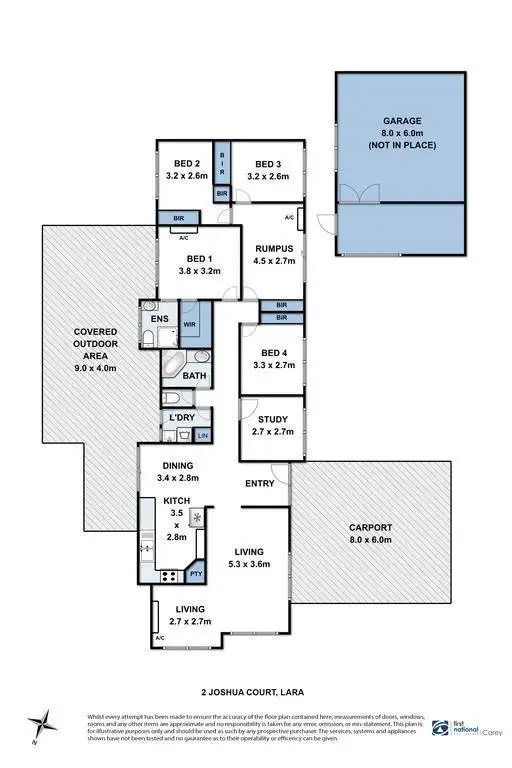 Floorplan of Homely house listing, 2 Joshua Court, Lara VIC 3212
