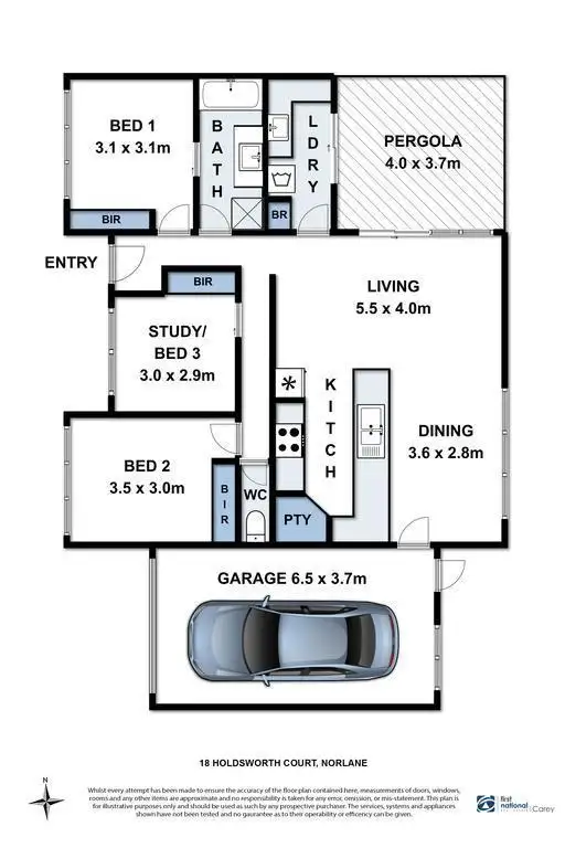 Floorplan of Homely house listing, 18 Holdsworth Court, Norlane VIC 3214