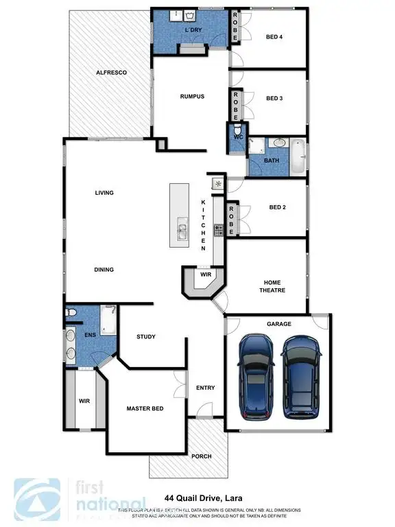 Floorplan of Homely house listing, 44 Quail Drive, Lara VIC 3212
