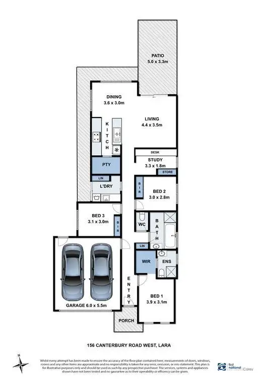 Floorplan of Homely house listing, 156 Canterbury Road, Lara VIC 3212
