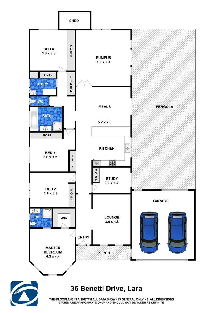 Floorplan of Homely house listing, 36 Benetti Drive, Lara VIC 3212
