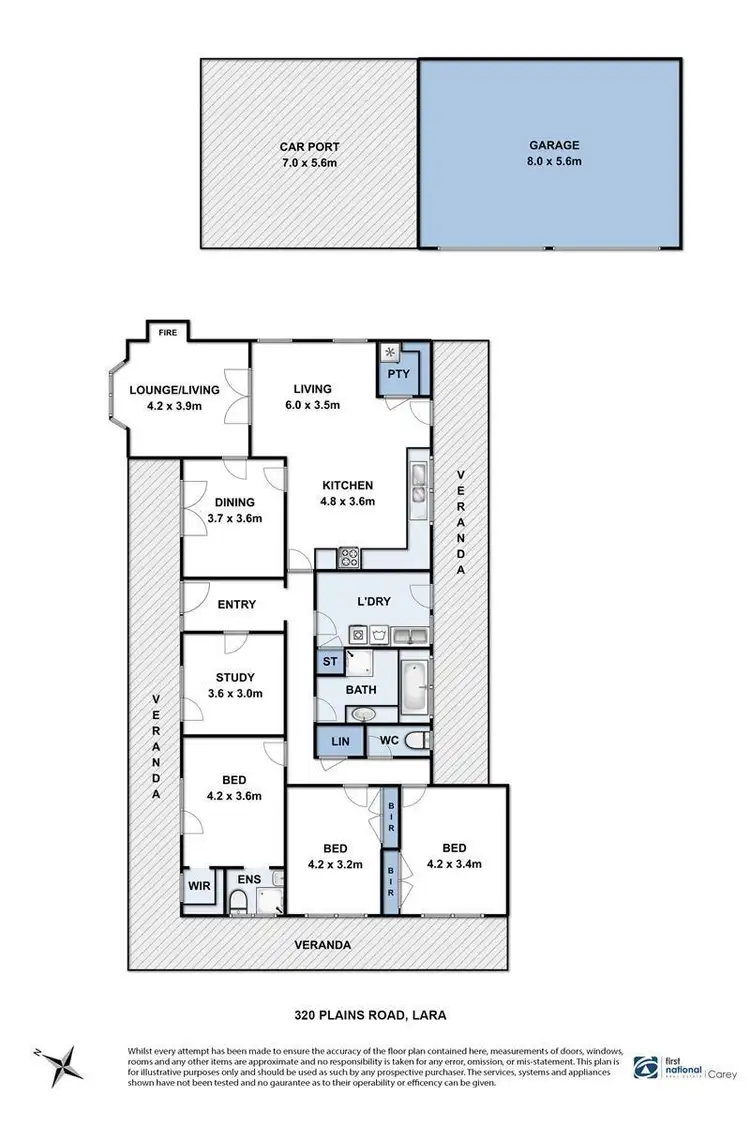 Floorplan of Homely house listing, 320 Plains Road, Lara VIC 3212