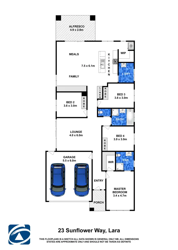Floorplan of Homely house listing, 23 Sunflower Way, Lara VIC 3212