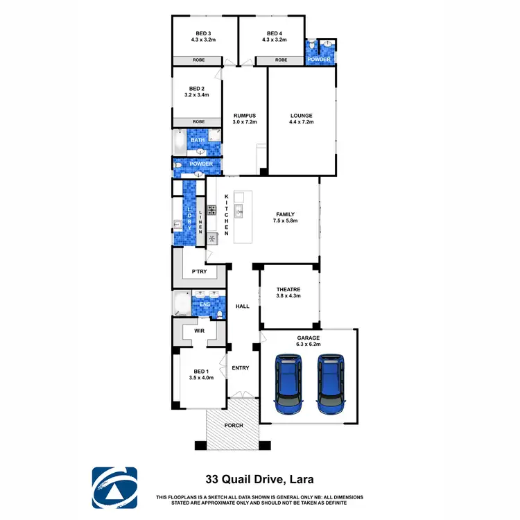 Floorplan of Homely house listing, 33 Quail Drive, Lara VIC 3212