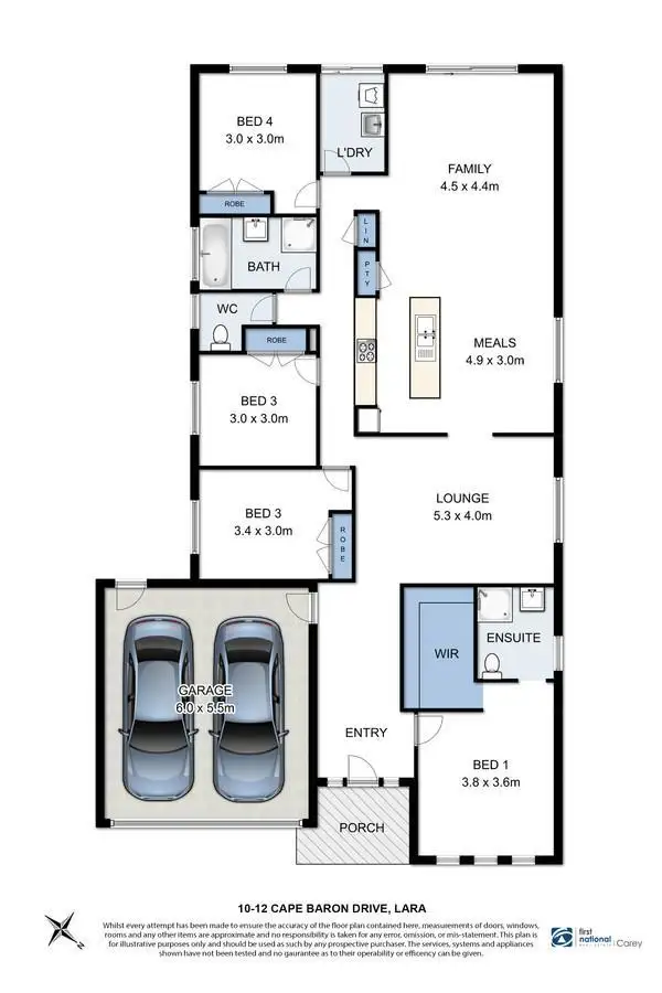 Floorplan of Homely house listing, 10-12 Capebaron Drive, Lara VIC 3212