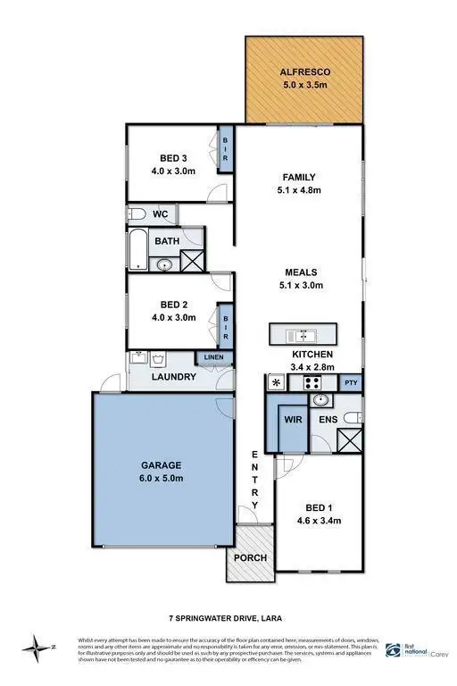 Floorplan of Homely house listing, 7 Springwater Drive, Lara VIC 3212