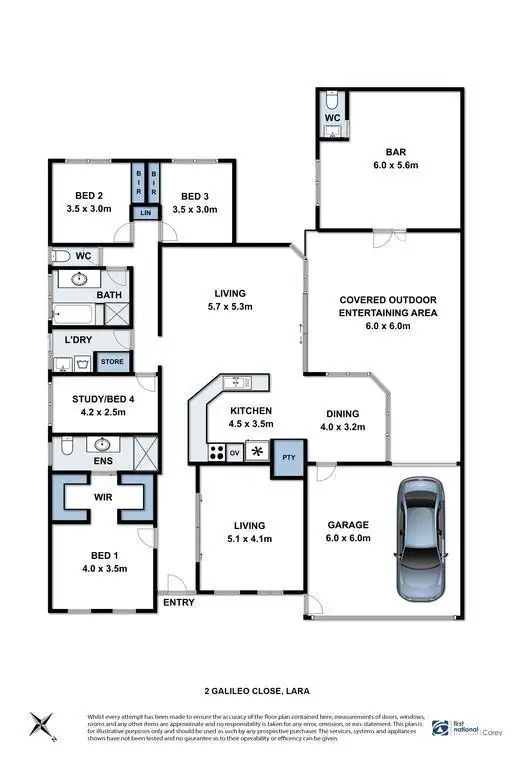 Floorplan of Homely house listing, 2 Galileo Close, Lara VIC 3212