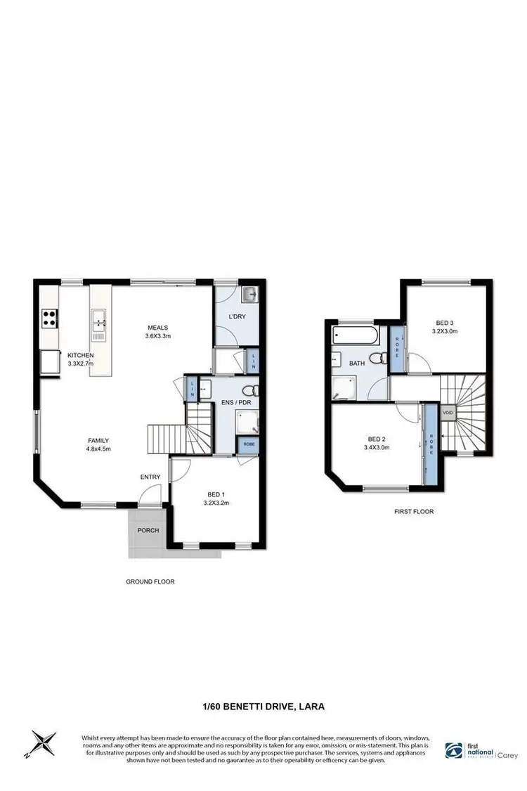 Floorplan of Homely house listing, 1/60 Benetti Drive, Lara VIC 3212