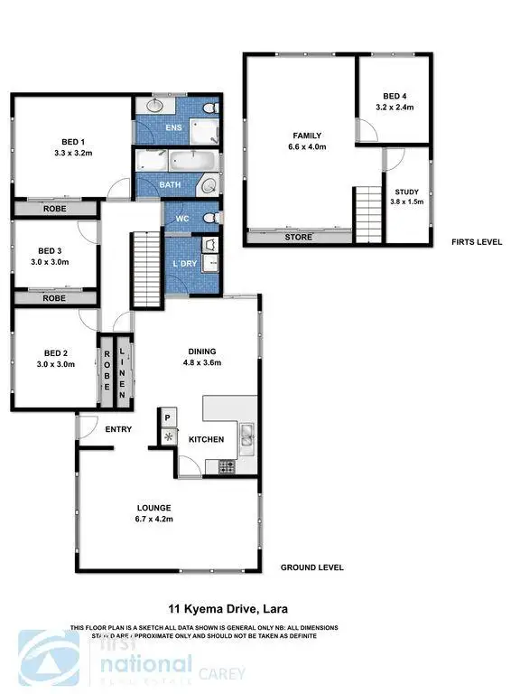 Floorplan of Homely house listing, 11 Kyema Drive, Lara VIC 3212