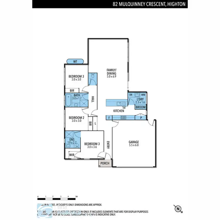 Floorplan of Homely house listing, 82 Mulquiney Crescent, Highton VIC 3216