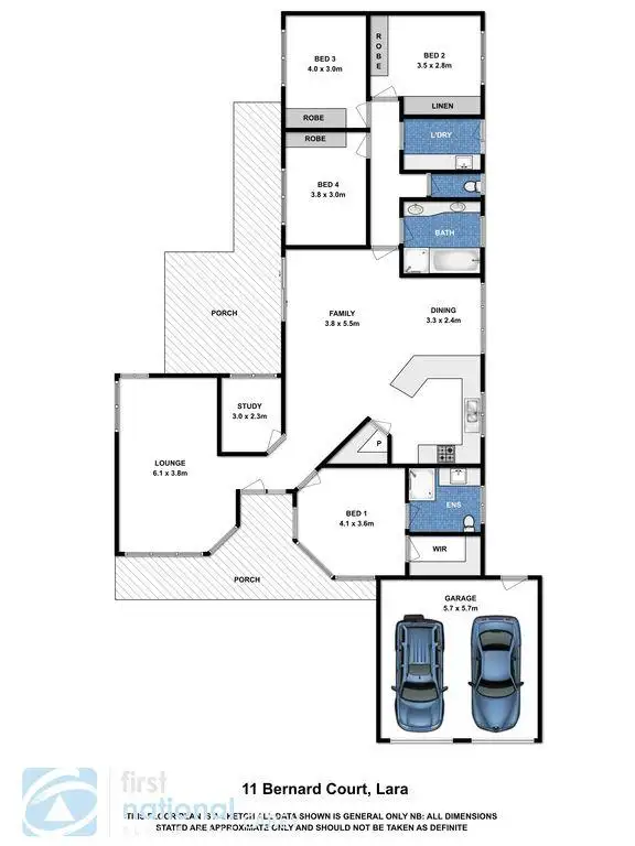Floorplan of Homely house listing, 11 Bernard Court, Lara VIC 3212