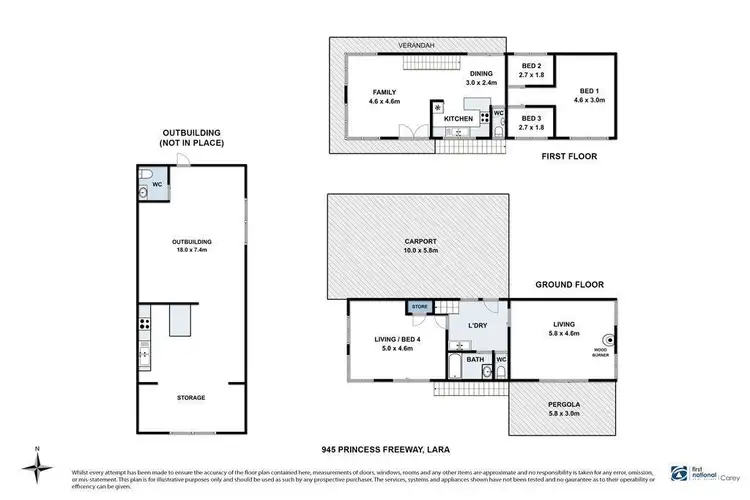 Floorplan of Homely house listing, 945 Princes Freeway, Lara VIC 3212