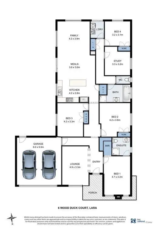 Floorplan of Homely house listing, 6 Wood Duck Court, Lara VIC 3212