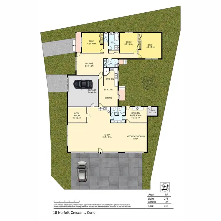 Floorplan of Homely house listing, 18 Norfolk Crescent, Corio VIC 3214