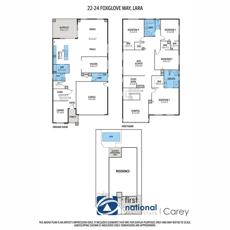 Floorplan of Homely house listing, 22-24 Foxglove Way, Lara VIC 3212