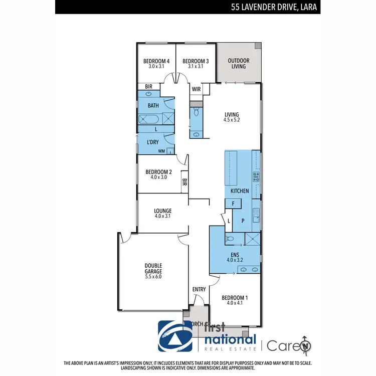 Floorplan of Homely house listing, 55 Lavender Drive, Lara VIC 3212