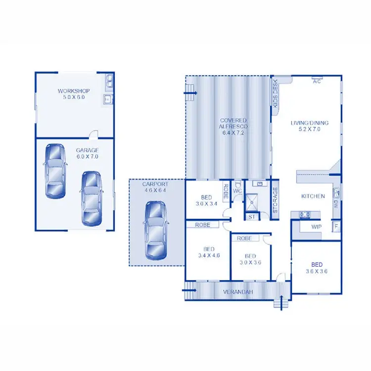 Floorplan of Homely house listing, 60 Curletts Road, Lara VIC 3212