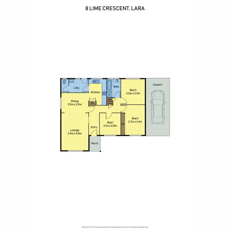 Floorplan of Homely house listing, 8 Lime Crescent, Lara VIC 3212