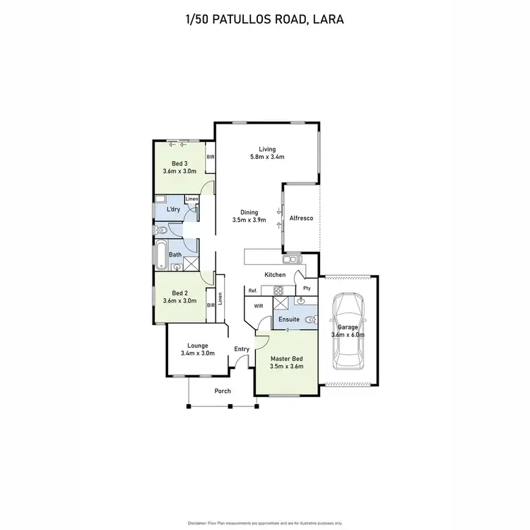 Floorplan of Homely house listing, 1/50 Patullos Road, Lara VIC 3212
