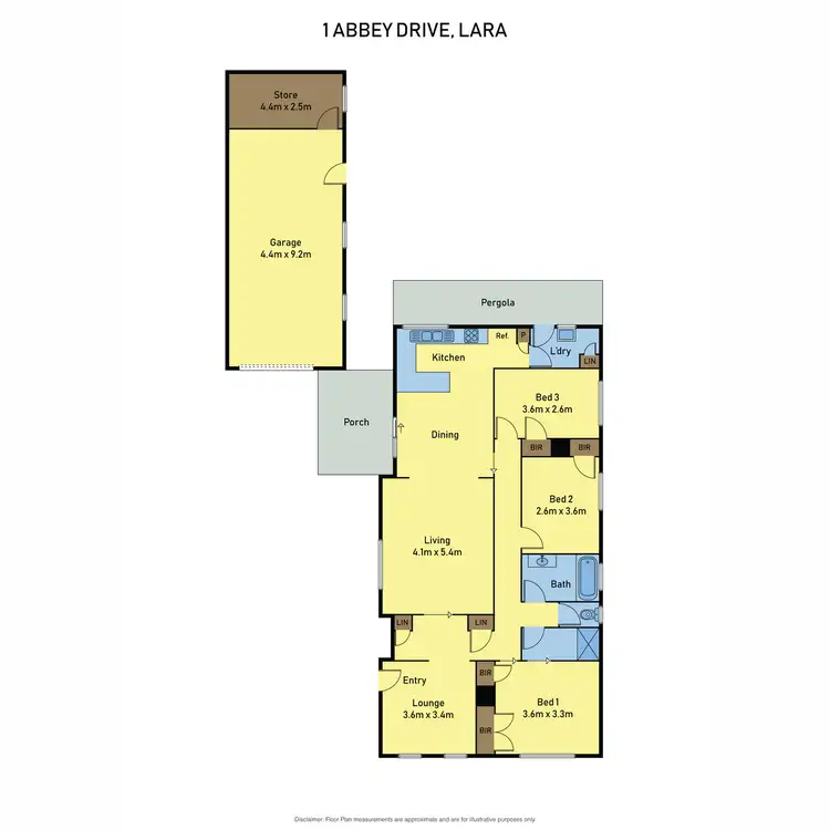 Floorplan of Homely house listing, 1 Abbey Drive, Lara VIC 3212