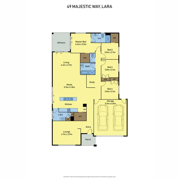 Floorplan of Homely house listing, 49 Majestic Way, Lara VIC 3212