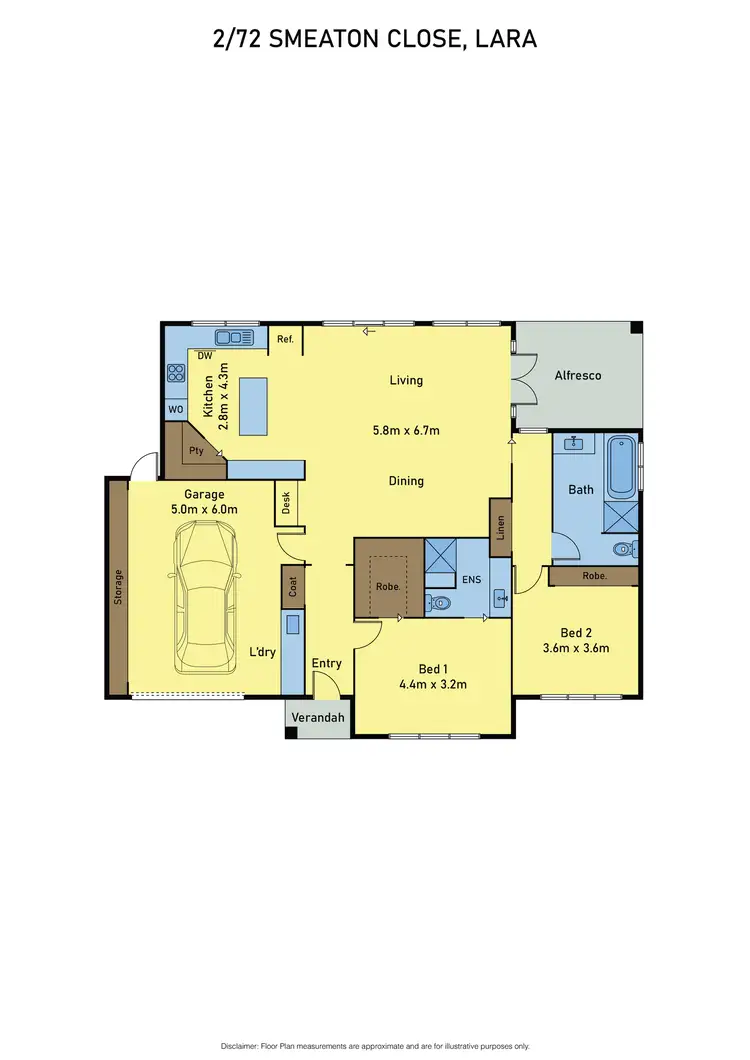 Floorplan of Homely house listing, 2/72 Smeaton Close, Lara VIC 3212