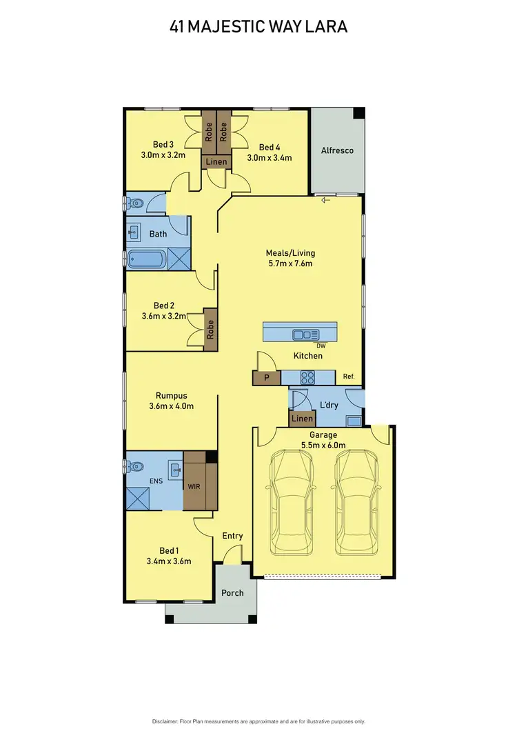 Floorplan of Homely house listing, 41 Majestic Way, Lara VIC 3212