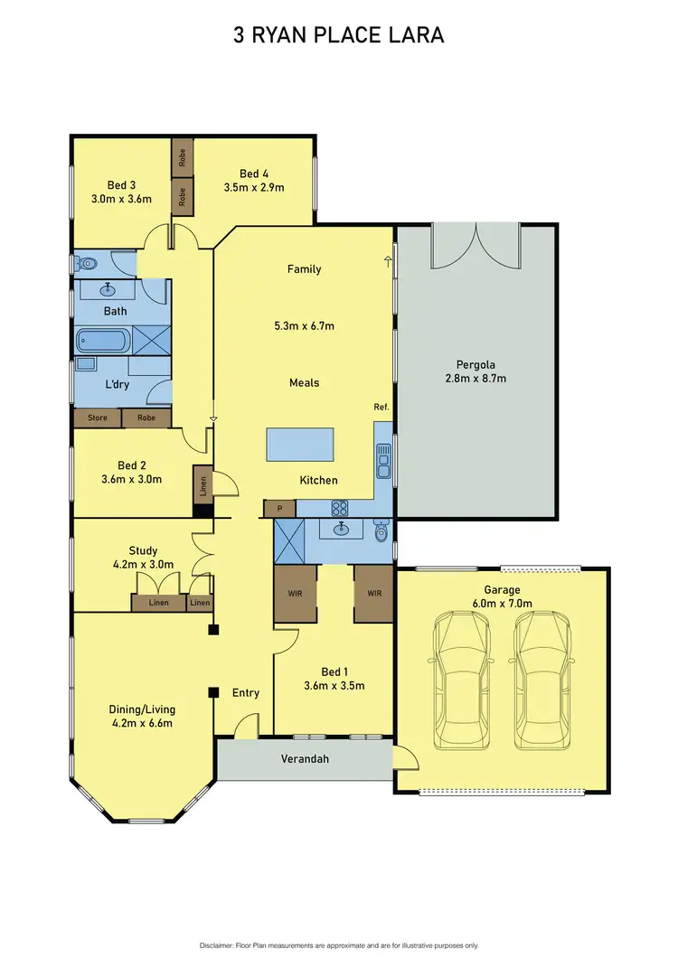 Floorplan of Homely house listing, 3 Ryan Place, Lara VIC 3212