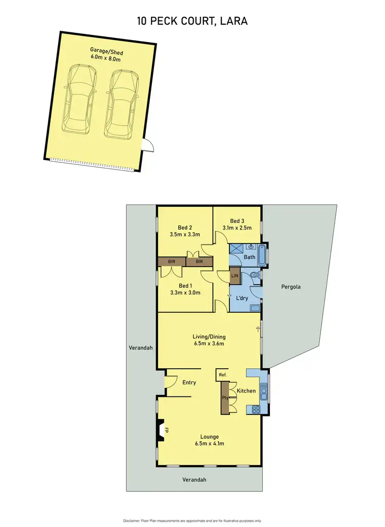 Floorplan of Homely house listing, 10 Peck Court, Lara VIC 3212
