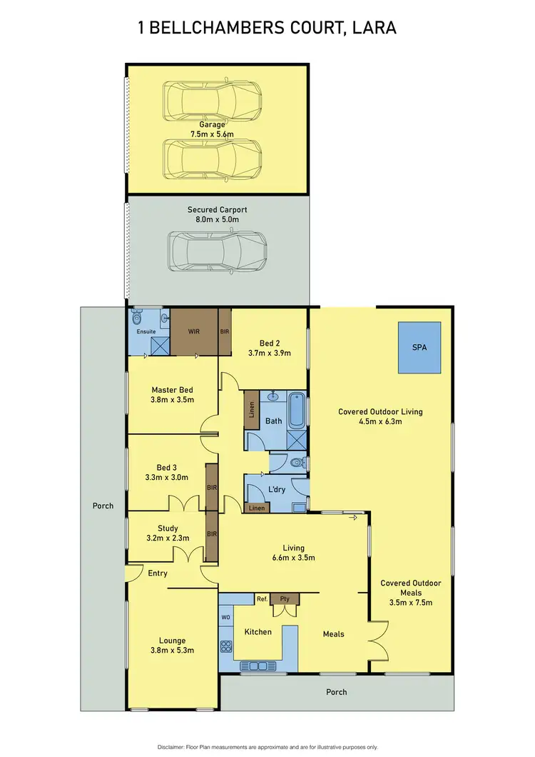 Floorplan of Homely house listing, 1 Bellchambers Court, Lara VIC 3212