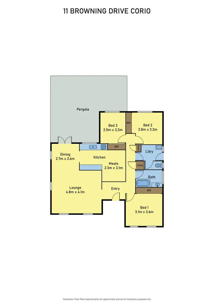 Floorplan of Homely house listing, 11 Browning Drive, Corio VIC 3214