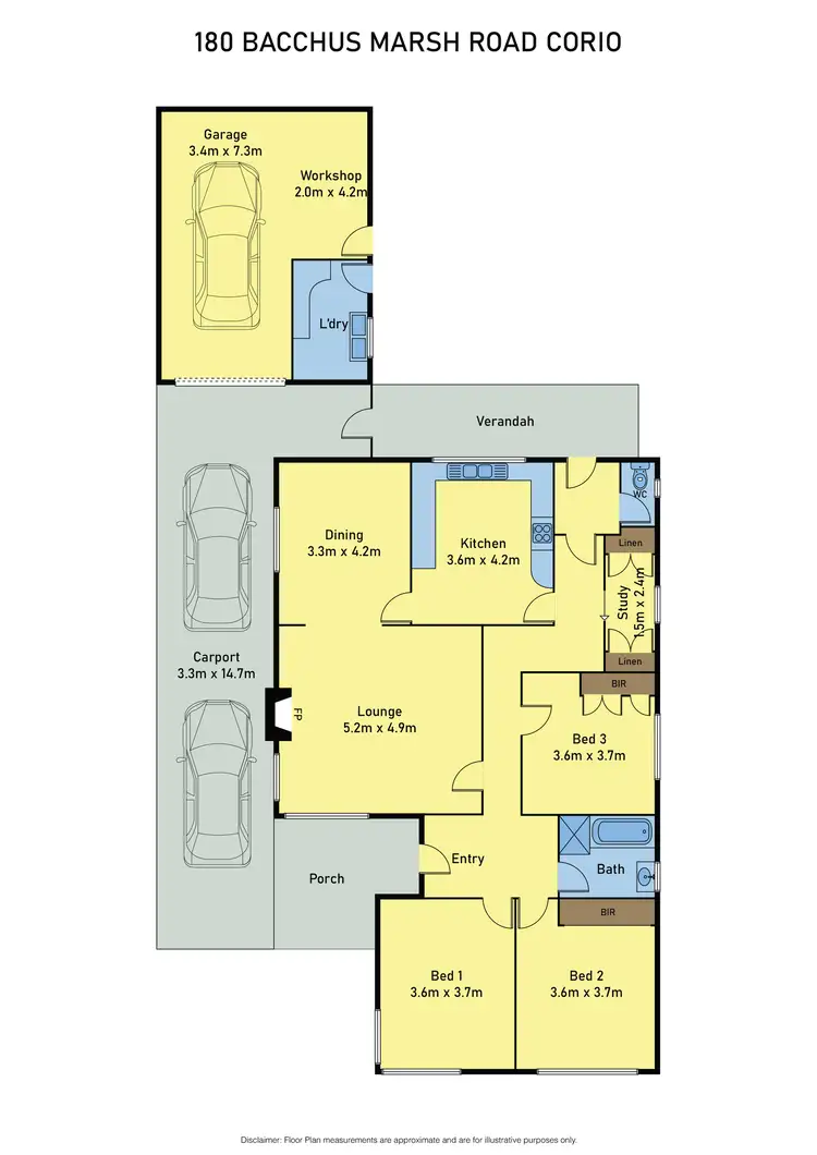 Floorplan of Homely house listing, 180 Bacchus Marsh Road, Corio VIC 3214