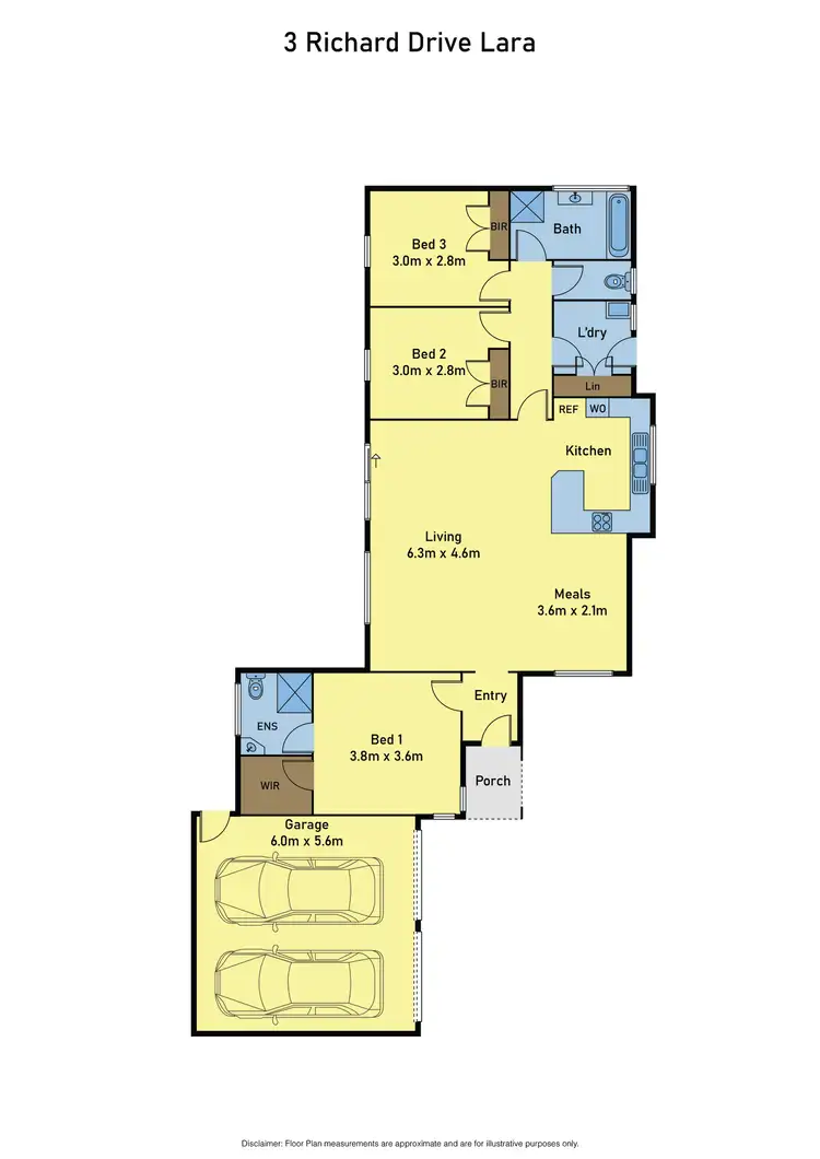 Floorplan of Homely house listing, 3 Richard Drive, Lara VIC 3212